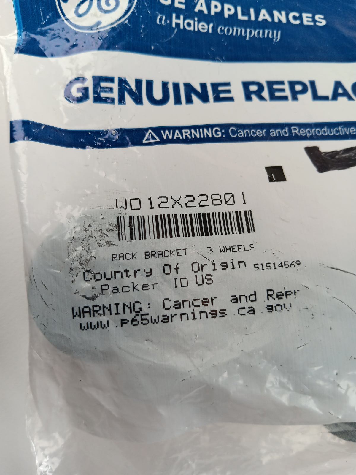 GE Dishwasher Brackets / Mounting Hardware WD12X22801