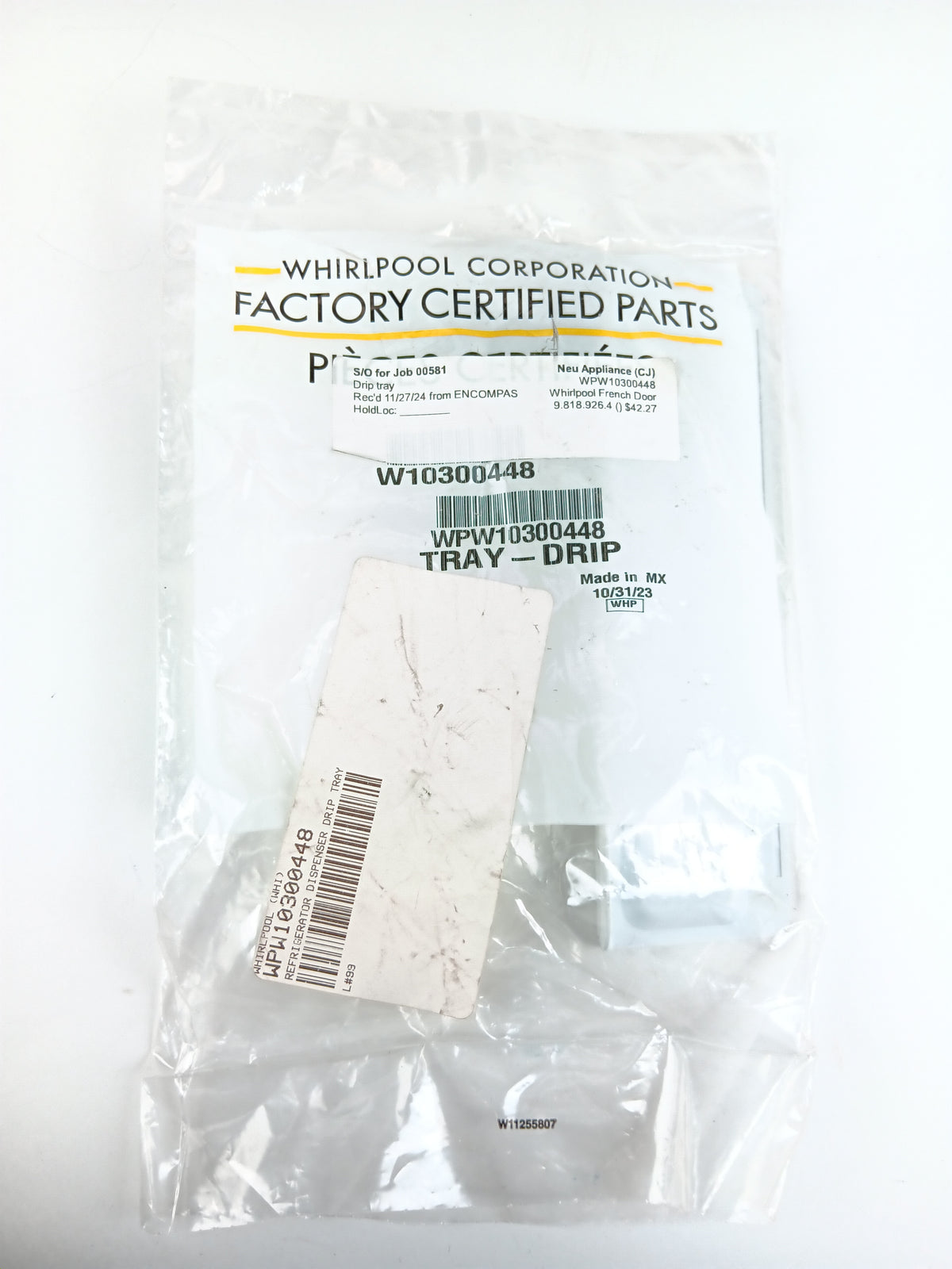 Whirlpool Refrigerator & Freezer Drain Pans / Drip Pans / Trays WPW10300448