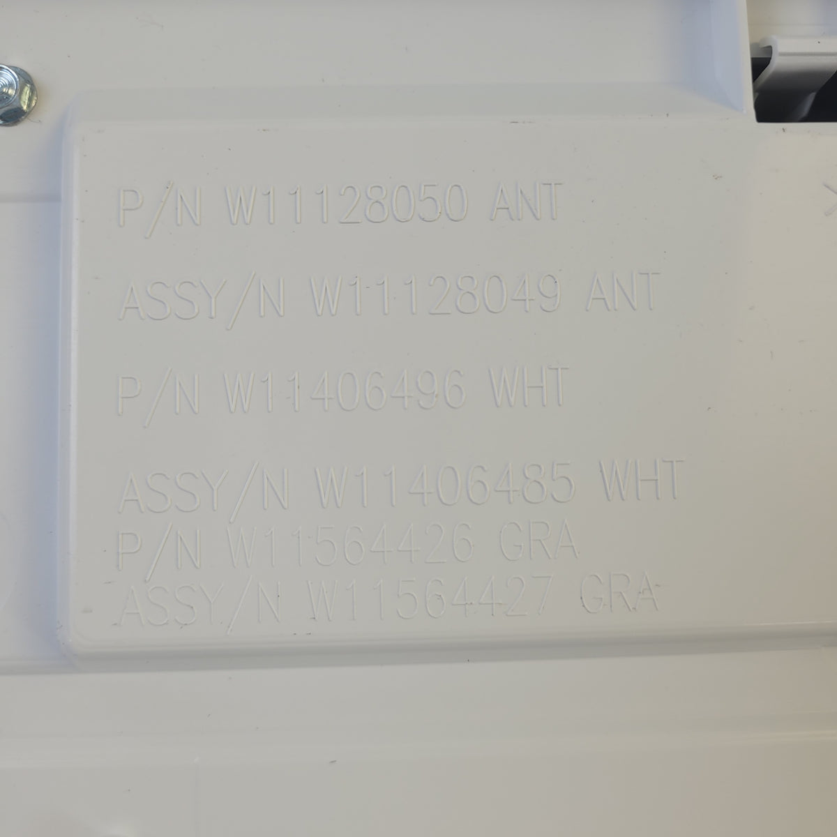Whirlpool W11561663 Dryer Backsplashes / Consoles / Control Panels Replaces W11394091