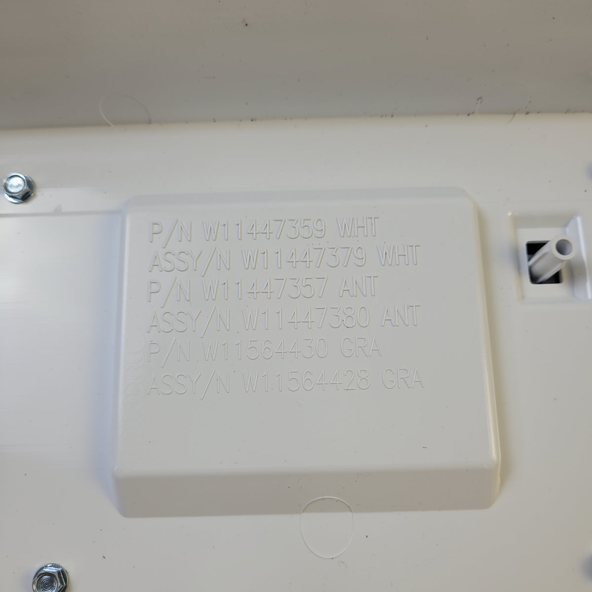 Whirlpool Washer Backsplashes / Consoles / Control Panels W11561182