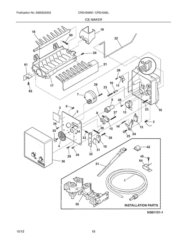 241798231 | Ice maker | Electrolux | Refrigerator & Freezer | Ice Makers Refrigerator & Freezer Electrolux   