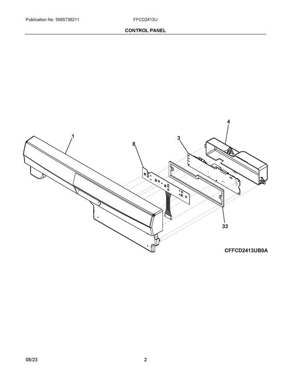 5304531745 | Control board | Electrolux | Dishwasher | Control Boards Dishwasher Electrolux   