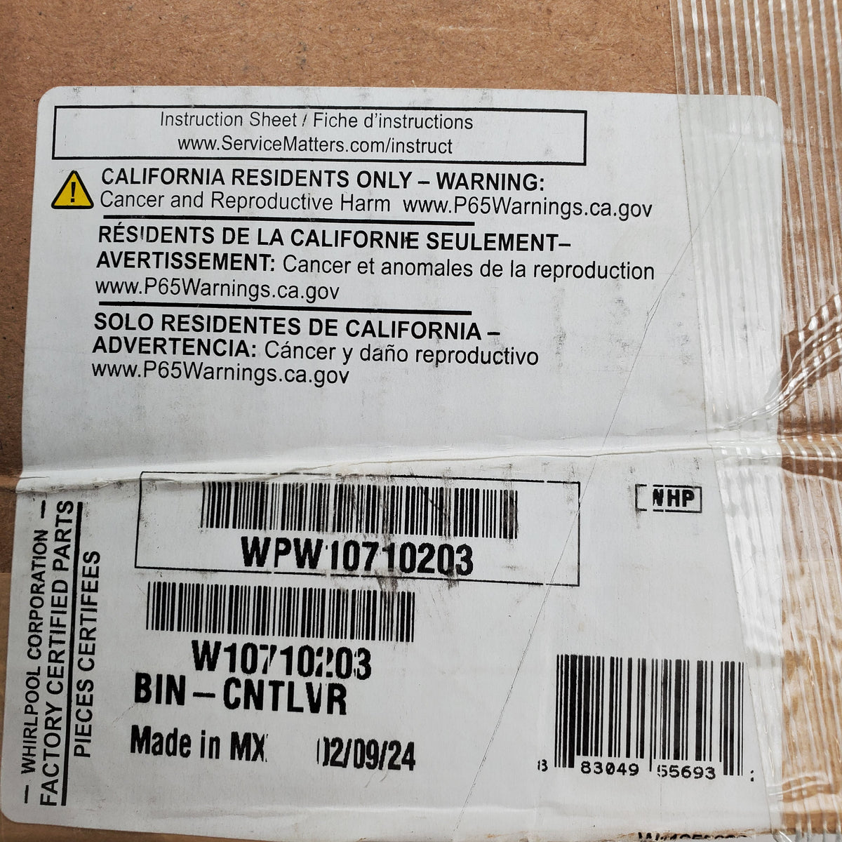 Whirlpool Refrigerator & Freezer Door Bins WPW10710203