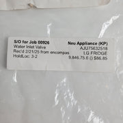 LG Refrigerator & Freezer Water Inlet Valves AJU75632518