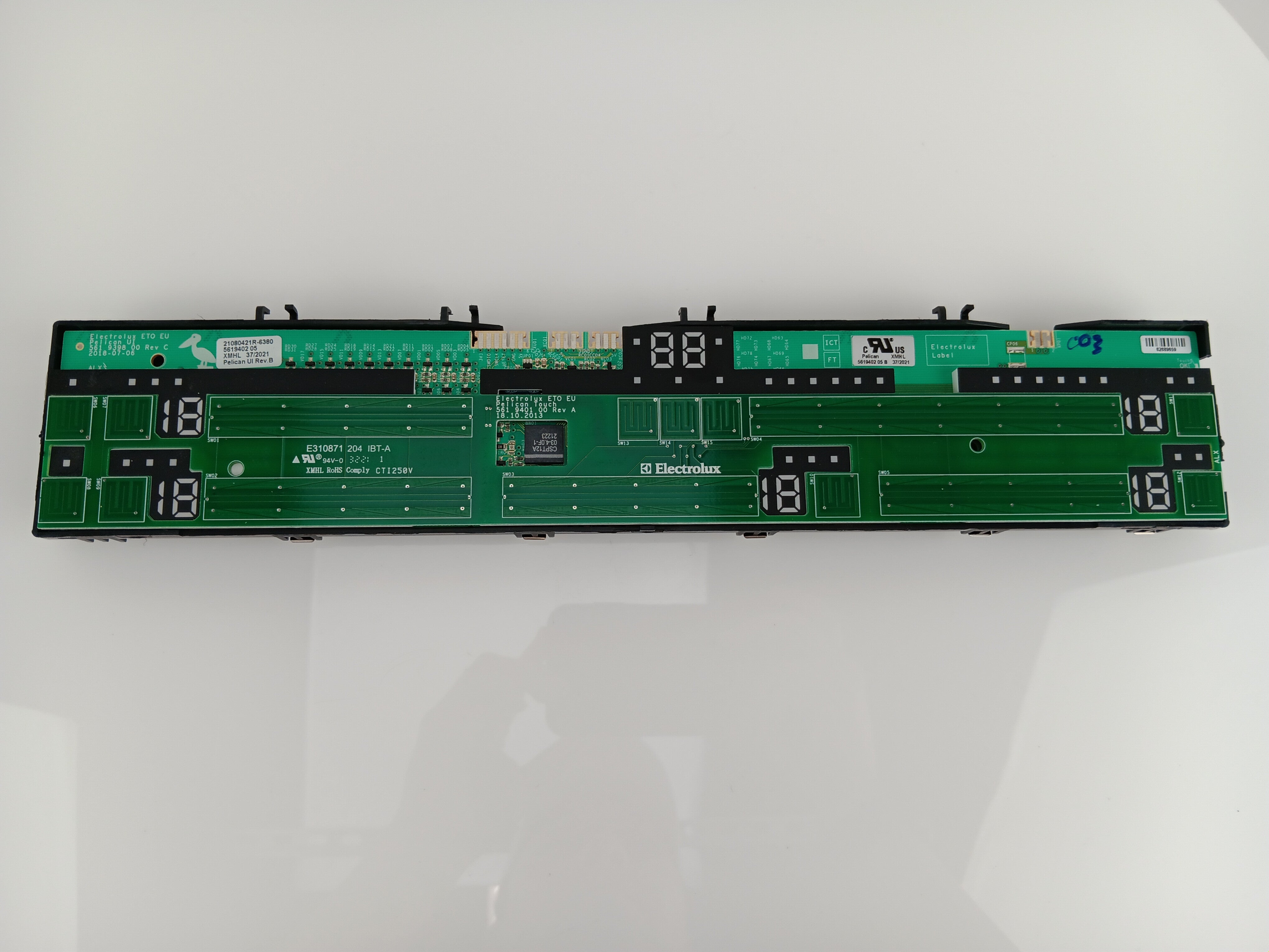 Electrolux 561940444 Cooktop Control Panel