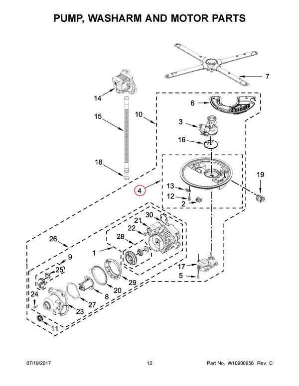 Sump assembly Dishwasher Sumps W10832796 Whirlpool (OEM) Dishwasher Whirlpool