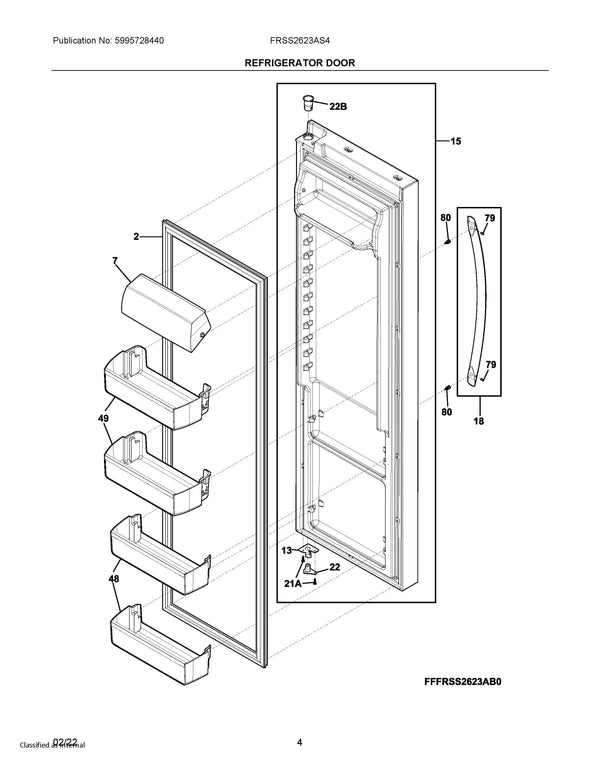 5304526888 | Door bin | Electrolux | Refrigerator & Freezer | Door Bins Refrigerator & Freezer Electrolux   