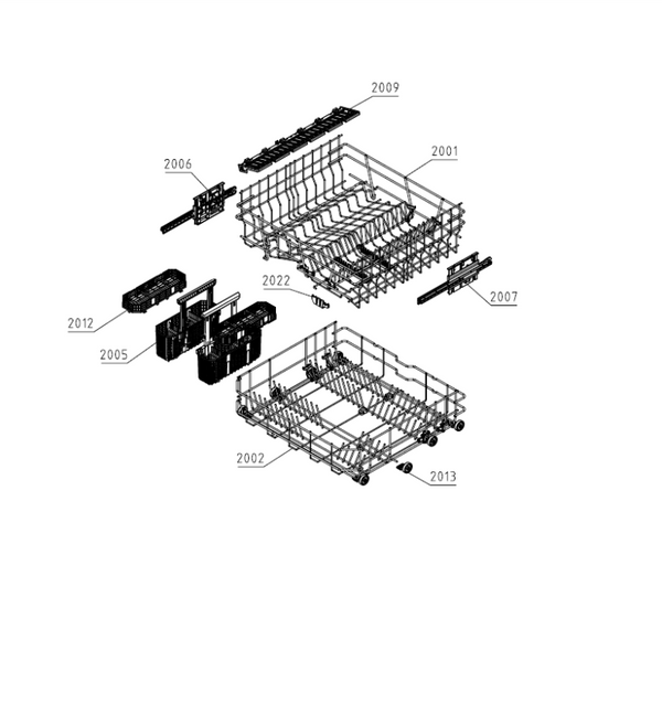 G838217 | Upper basket | Hisense | Dishwasher | Racks Dishwasher Hisense   