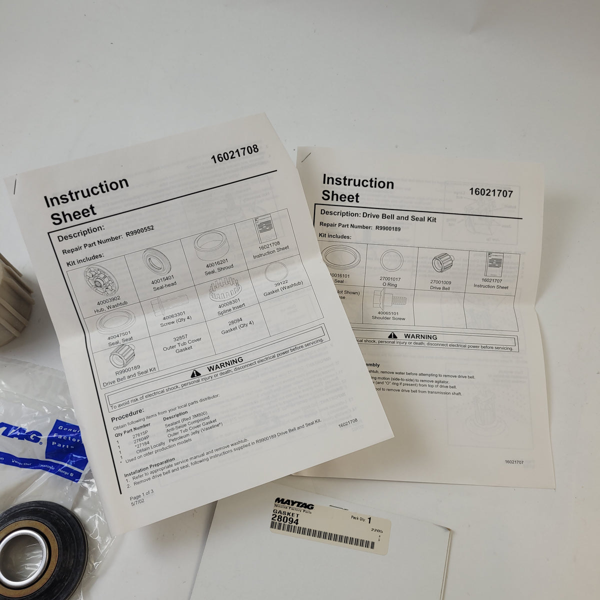 Whirlpool Washer Misc. Parts R9900552