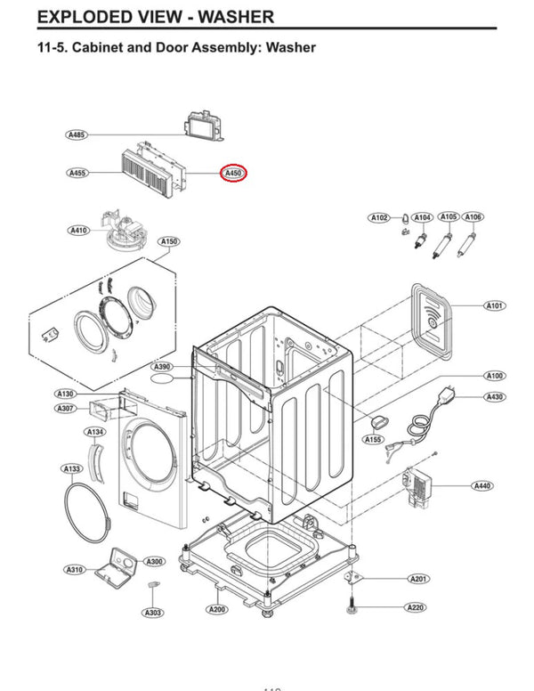 Control board assembly Washer Control Boards EBR31483301 LG (OEM) Washer LG