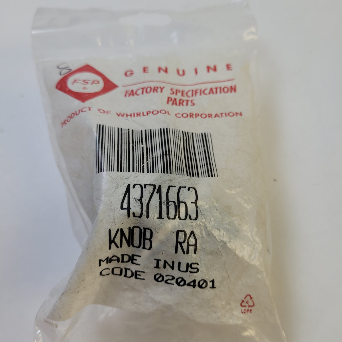 Whirlpool Range Knobs 4371663