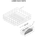 Lower dishrack assembly Dishwasher Racks W10525641 Whirlpool (OEM) Dishwasher Whirlpool