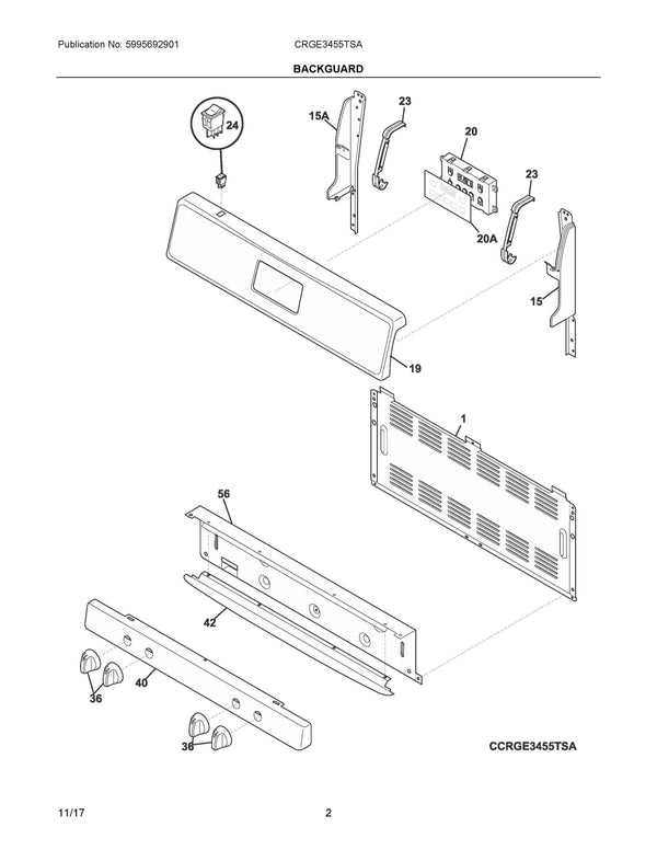 5304507386 | Knob | Electrolux | Range | Knobs Range Electrolux   