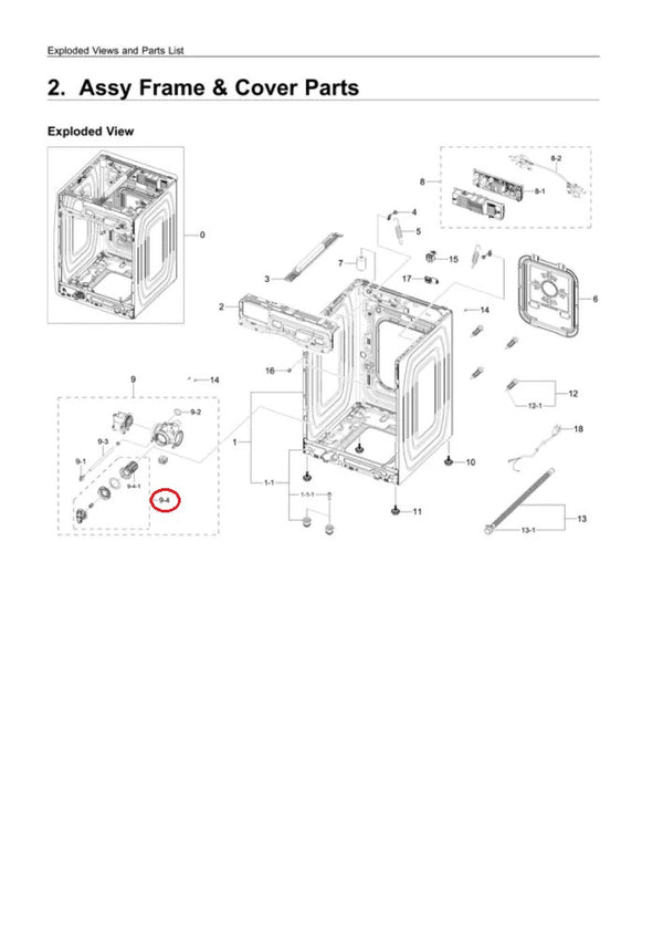 Drain pump filter Washer Misc. Parts DC97-16991B Samsung (OEM) Washer Samsung