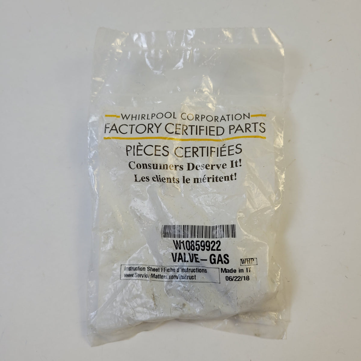 Whirlpool Range Valves  W10859922