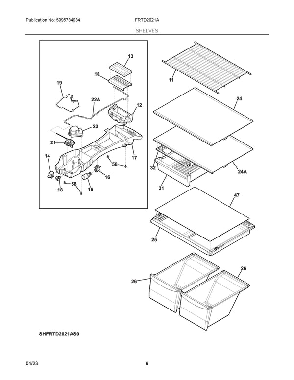 5304530255 | Glass shelf | Electrolux | Refrigerator & Freezer | Shelves Refrigerator & Freezer Electrolux   