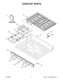 Burner head rear rh Range Burner Assemblies / Burner Heads W11435659 Whirlpool (OEM) Range Whirlpool