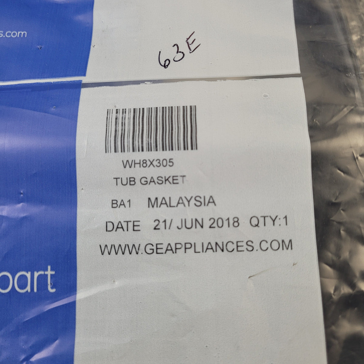 GE Washer Gasket WH8X305