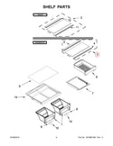 Glass shelf Refrigerator & Freezer Shelves W11336365 Whirlpool (OEM) Refrigerator & Freezer Whirlpool