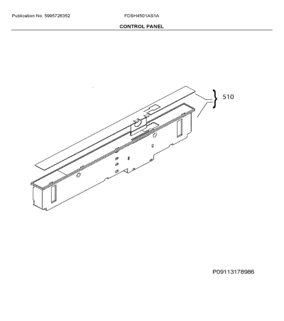 117512440 | Control board | Frigidaire | Dishwasher | Control Panels Dishwasher Frigidaire   