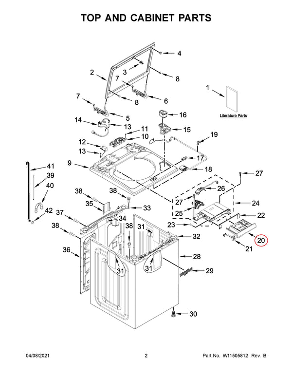 W11611449 | Dispenser drawer assembly | Maytag | Washer | Dispenser Parts Washer Maytag   