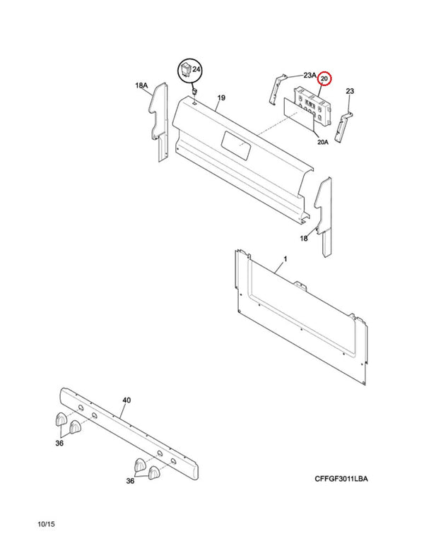 5304518661 | Control board | Samsung | Range | Control Boards Microwave Samsung   