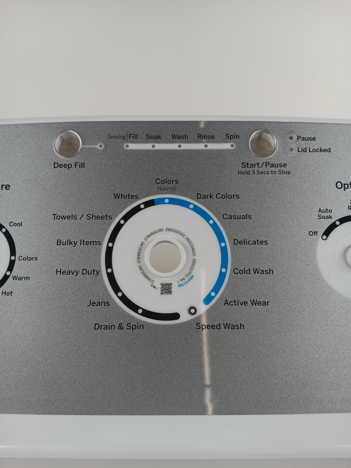 GE Washer Backsplashes / Consoles / Control Panels WH42X28260