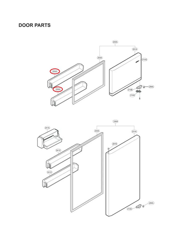 Door basket Refrigerator & Freezer Door Bins MAN62570601 LG (OEM) Refrigerator & Freezer LG