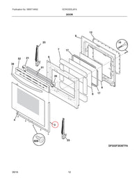 Frigidaire Range Door Trim Pieces 5303935378