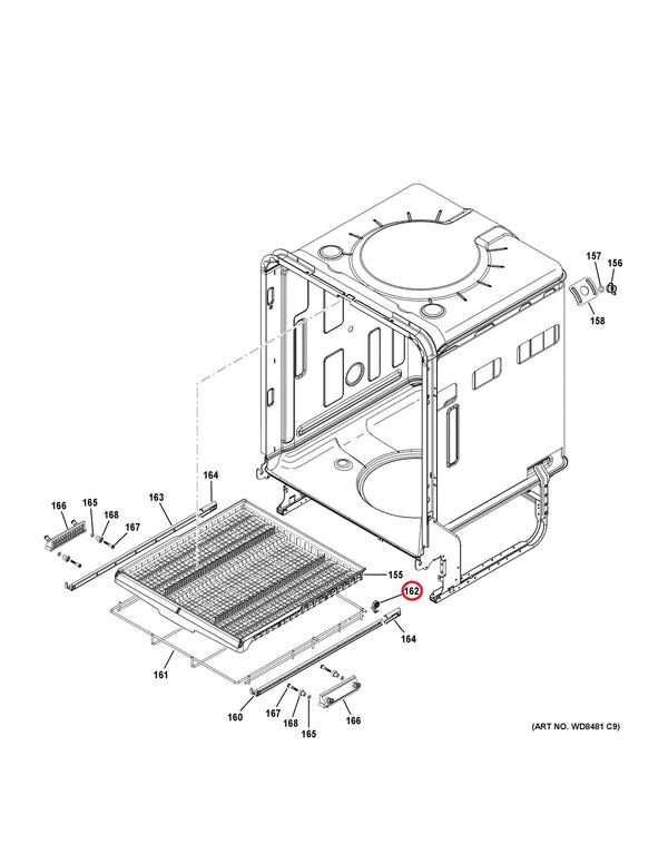 WD30X22347 | Roller and bracket | Haier | Dishwasher | Racks Dishwasher Haier   